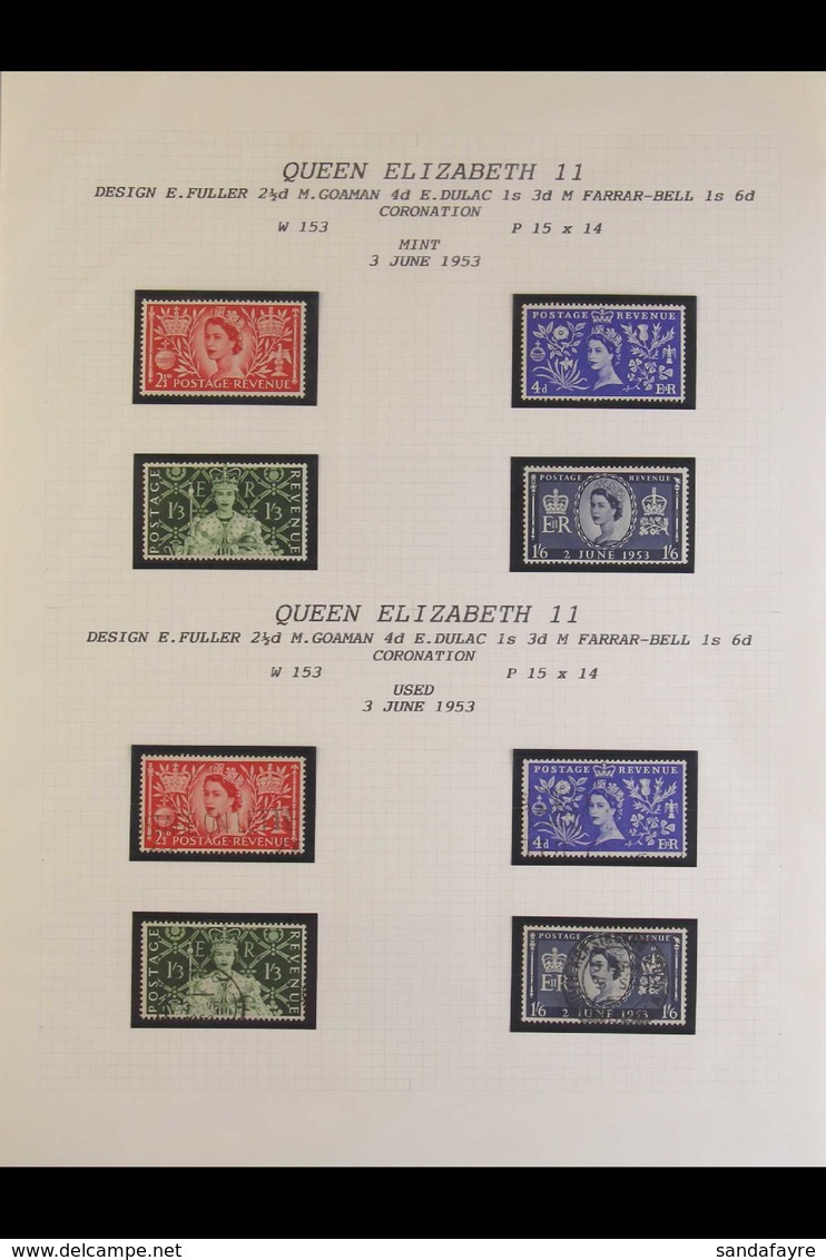 INTERESTING PRE DECIMAL COMMEMORATIVES COLLECTIONS 1953-70. A Highly Complete Never Hinged Mint Commemorative Issues Col - Altri & Non Classificati