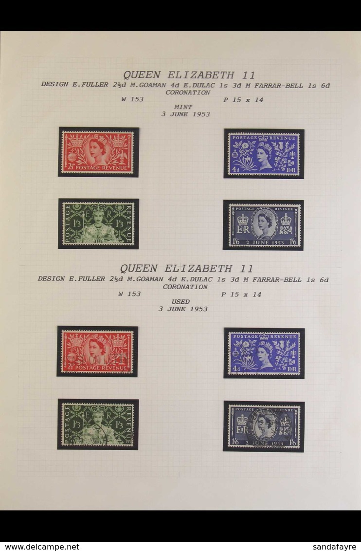 INTERESTING PRE DECIMAL COMMEMORATIVES COLLECTIONS 1953-70. A Highly Complete Never Hinged Mint Commemorative Issues Col - Otros & Sin Clasificación