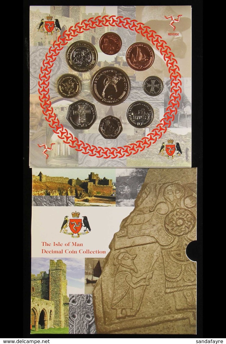 ISLE OF MAN 2000 COIN COLLECTION Set Of 9 Coins By Pobjoy Mint. The Set Contains 9 Coins In Brilliant Uncirculated Condi - Otros & Sin Clasificación