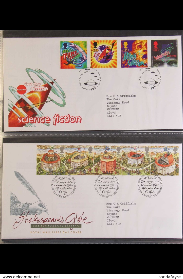 1995-1999 FDC COLLECTION An Attractive Collection Presented In An Album Of Illustrated FDC's Bearing Neatly Typed Addres - FDC