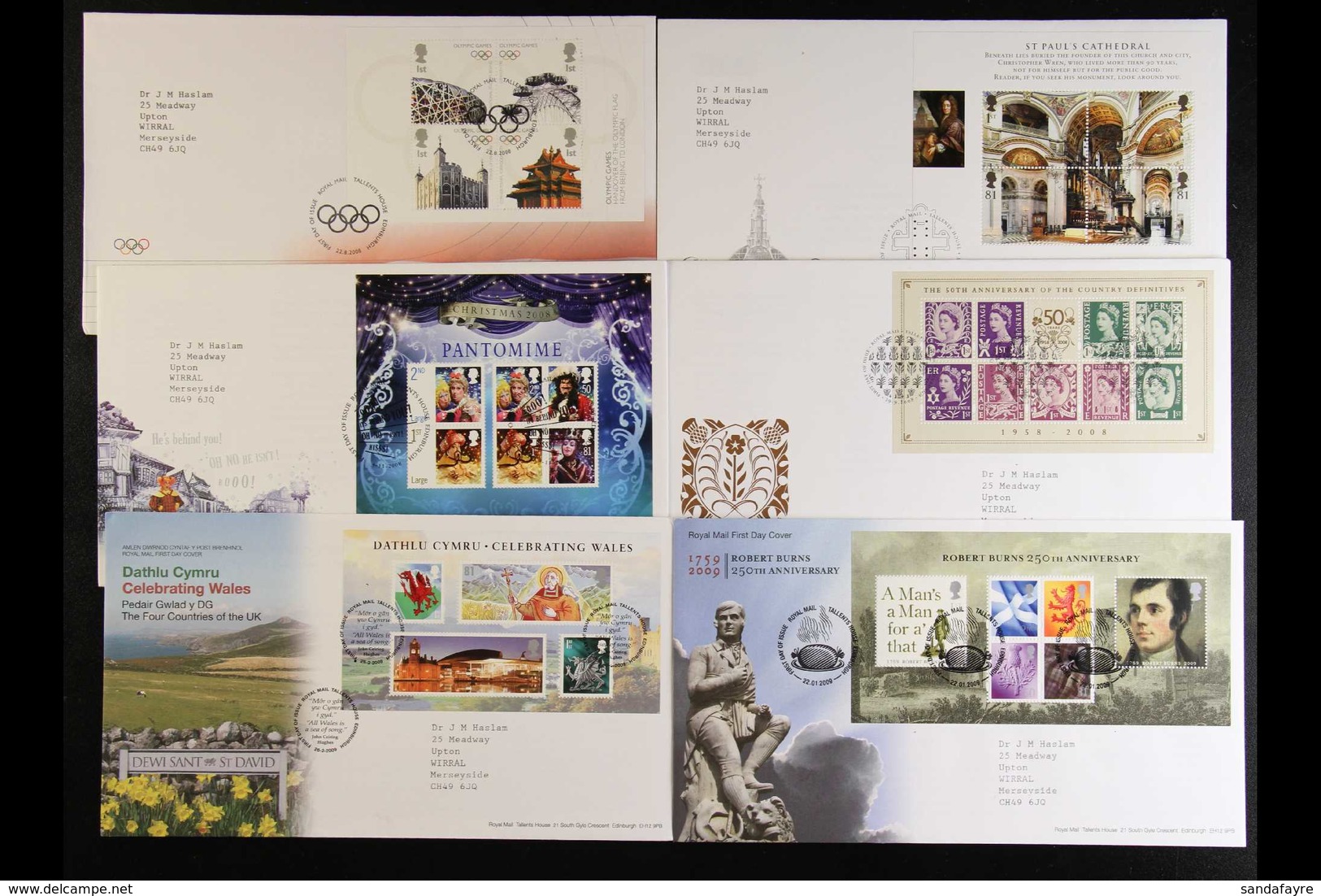 2006-09 MINIATURE SHEET FDC COLLECTION An All Different Selection With Neat, Typed Bureau Addresses, From 2006 Brunel To - FDC