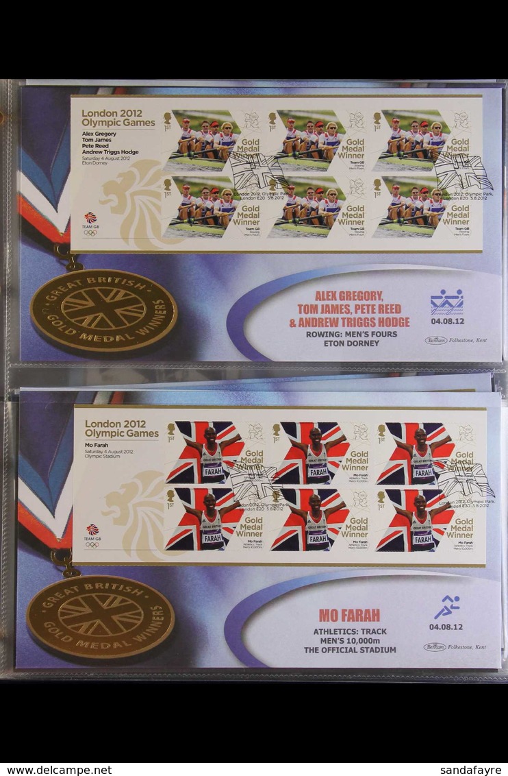 2012 BRITISH GOLD MEDAL WINNERS A Complete Collection Of Benham "BLCS 548" Series Limited Edition Covers In A "Benham" A - FDC