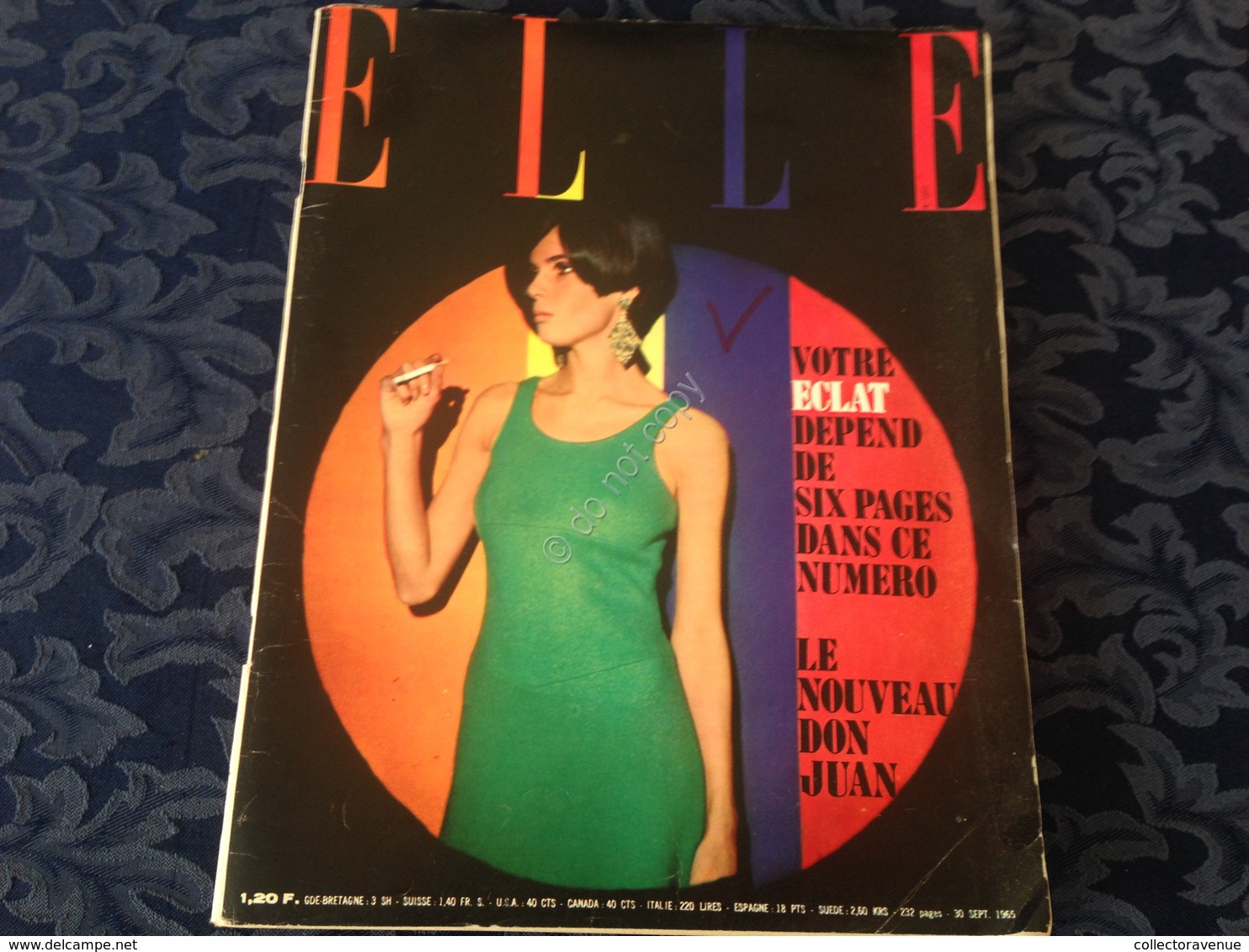 ELLE FRANCE Rivista Magazine 30 Settembre 1965 N.1032 Michel Piccoli - Non Classificati