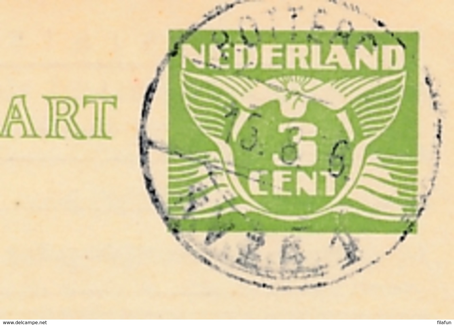 Nederland - 1936 - Langebalk Stempel Rotterdam / RVZB 1 (Sociale Verzekeringsbank) Op Arbeidslijstkaart - Poststempels/ Marcofilie