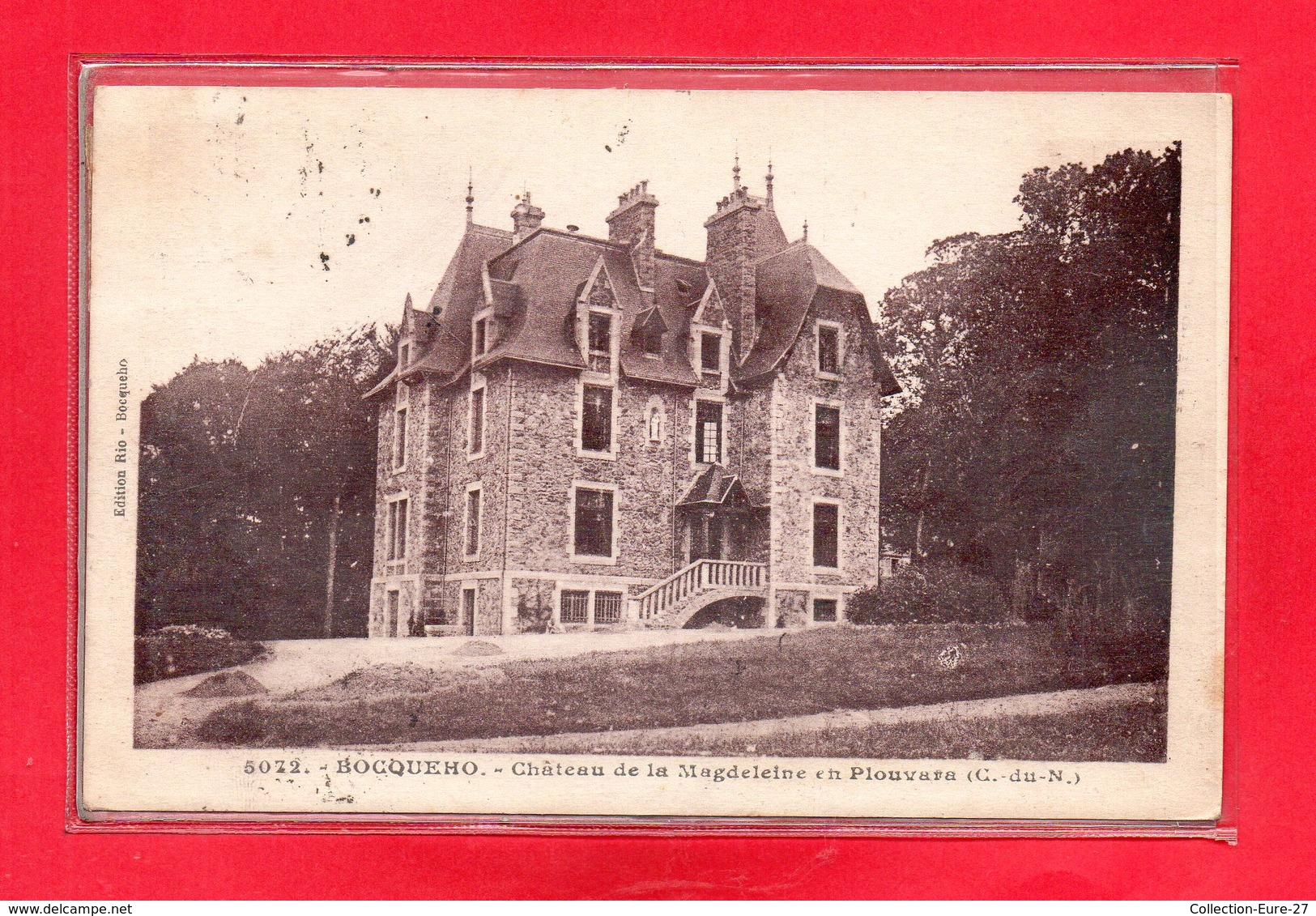 22-CPA BOCQUEHO - CHATEAU DE LA MAGDELAINE EN PLOUVARA - Autres & Non Classés