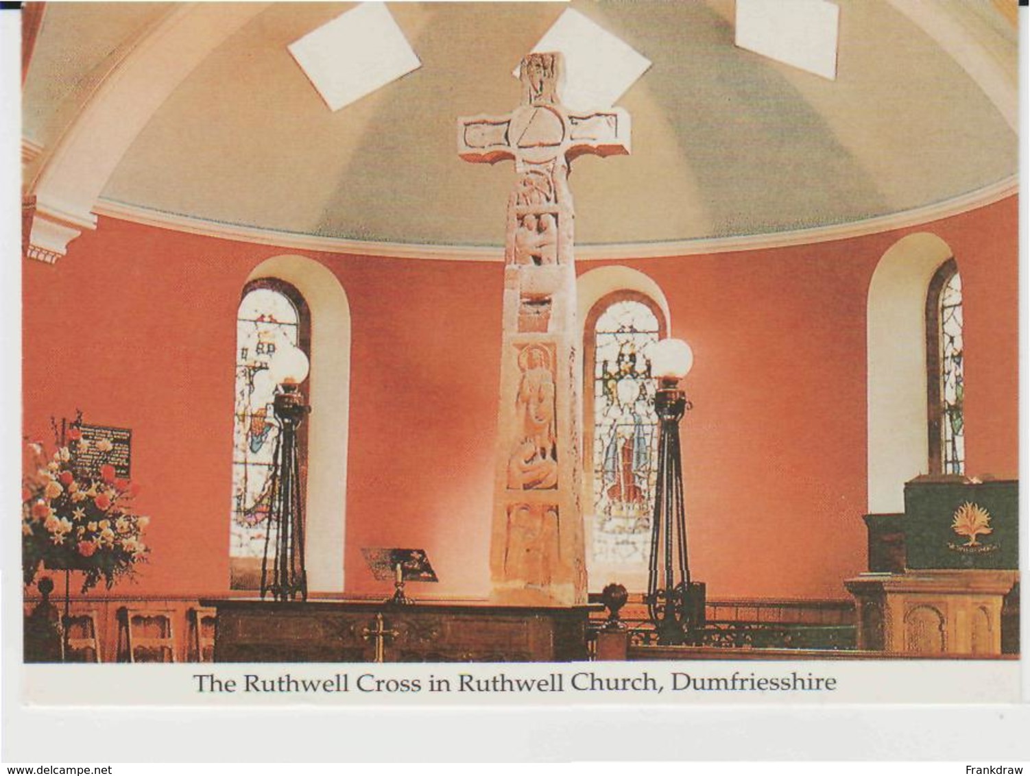 Postcard - Churches - The Ruthwell Cross In Ruthwell Church - Dumfriesshire - Used  Very Good - Unclassified