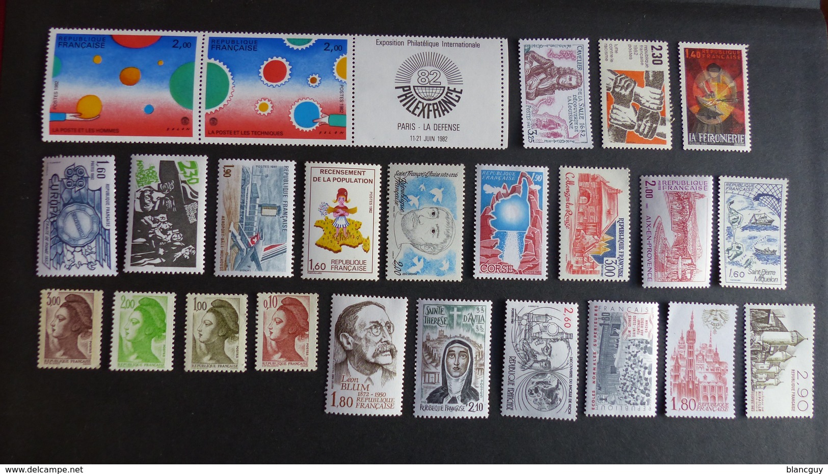 FRANCE - Année 1982 - 38 Timbres ** Neufs Sans Charnière Différents - Vrac (max 999 Timbres)