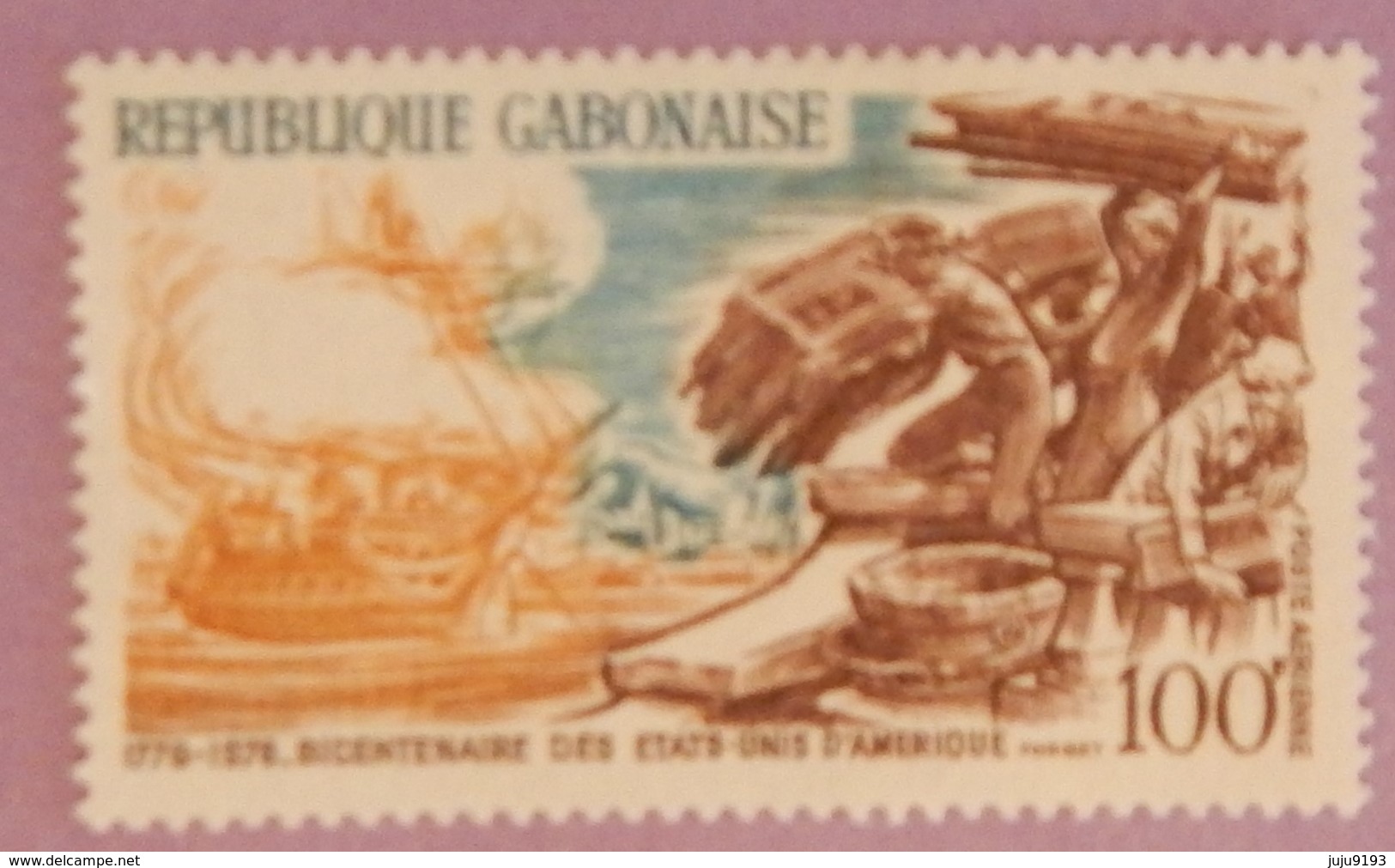 GABON ANNEE 1976 YT PA  178 NEUF "BICENTENAIRE DES USA" - Gabon (1960-...)