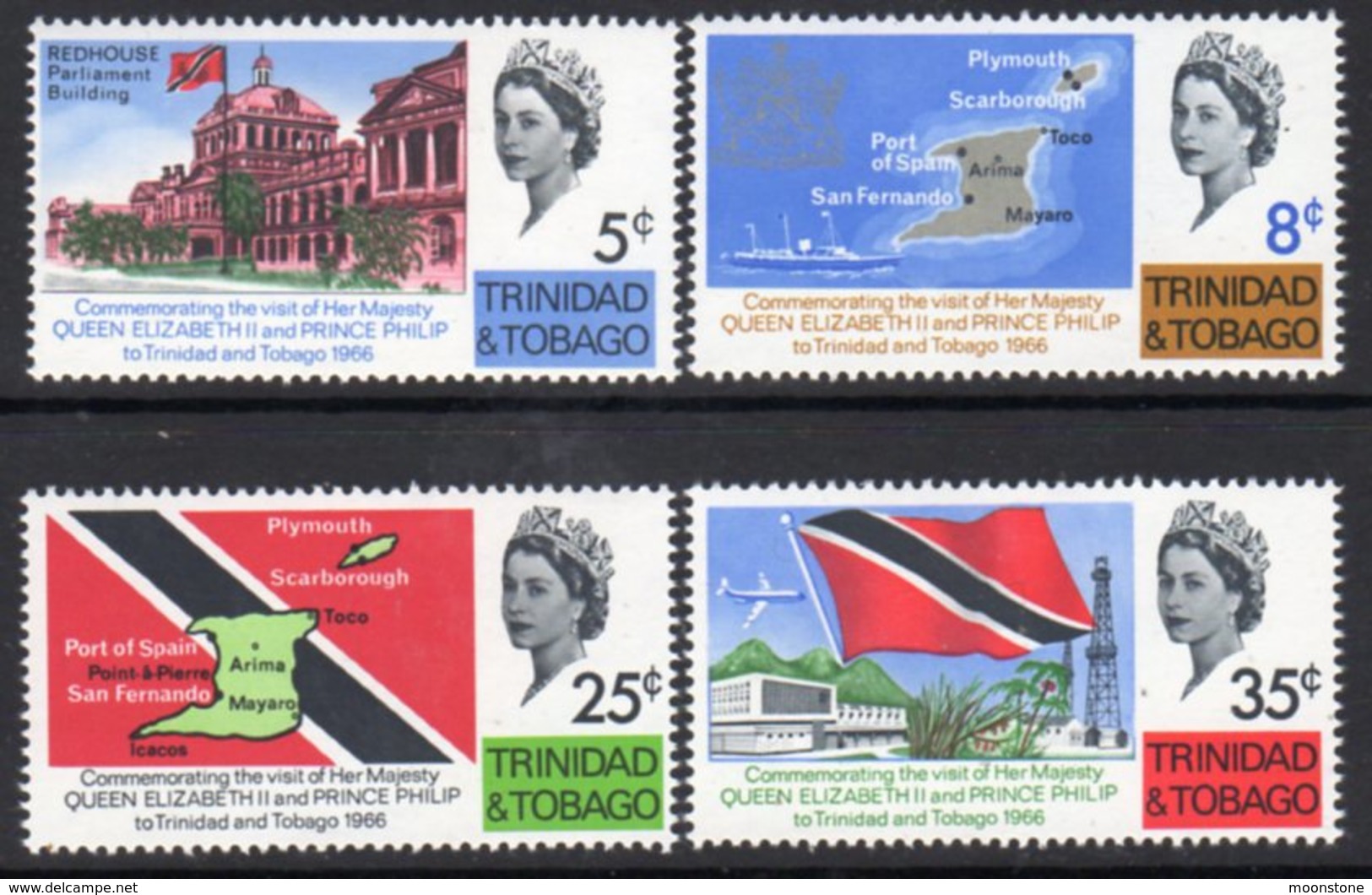 Trinidad & Tobago 1968 Royal Visit Set Of 4, MNH, SG 313/6 - Trinidad & Tobago (...-1961)