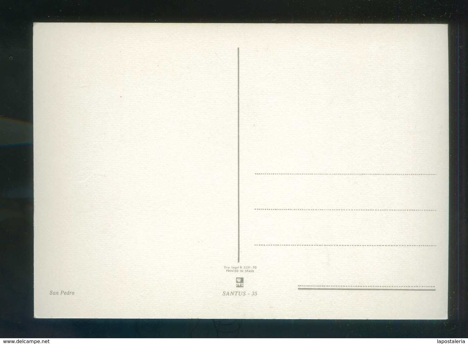 Ed. Fisa, Serie Santus Nº 35 *San Pedro* Dep. Legal B. 5521-70. Nueva. - Santos