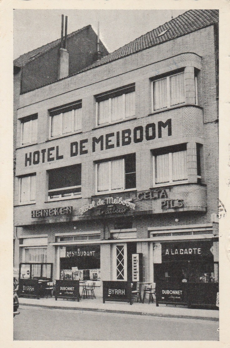 Breedene Sur Mer , Bredene , Hotel De Meiboom ,tafelhouders"De Fijne Bik";U.Derinck,(Heineken,Celta Pils, BYRRH,Dubonnet - Bredene