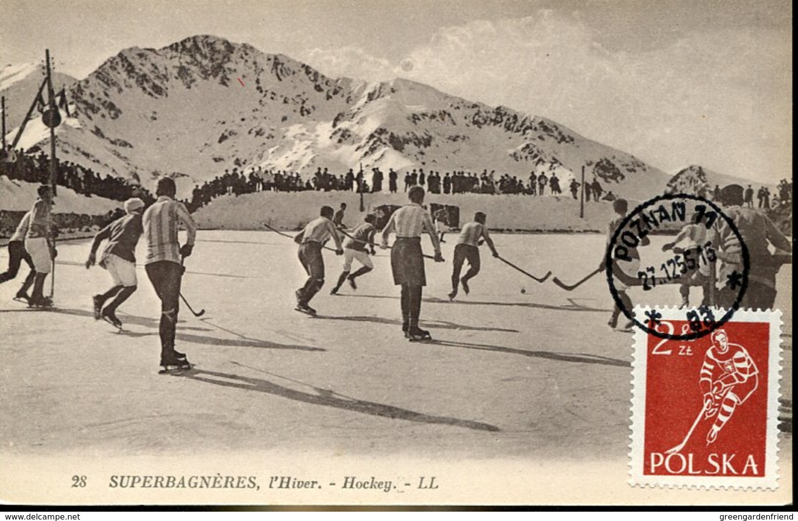 41457 Poland, Maximum 1955 Hockey On Ice,  Eis Hockey - Hockey (sur Glace)