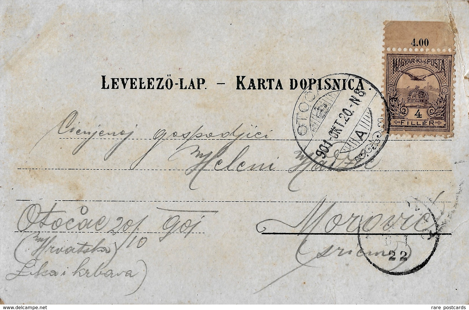Otocac 1901. Circulated - Lika - Croatia - Litho - Croatia