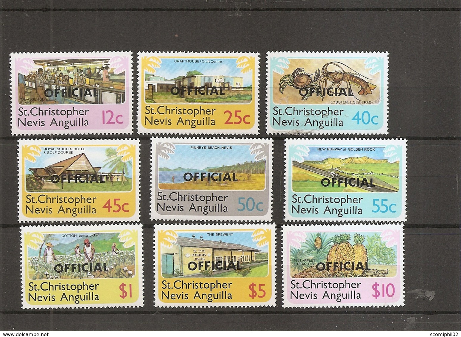 Saint -Kitts ( Services 1/9 XXX -MNh) - St.Kitts And Nevis ( 1983-...)