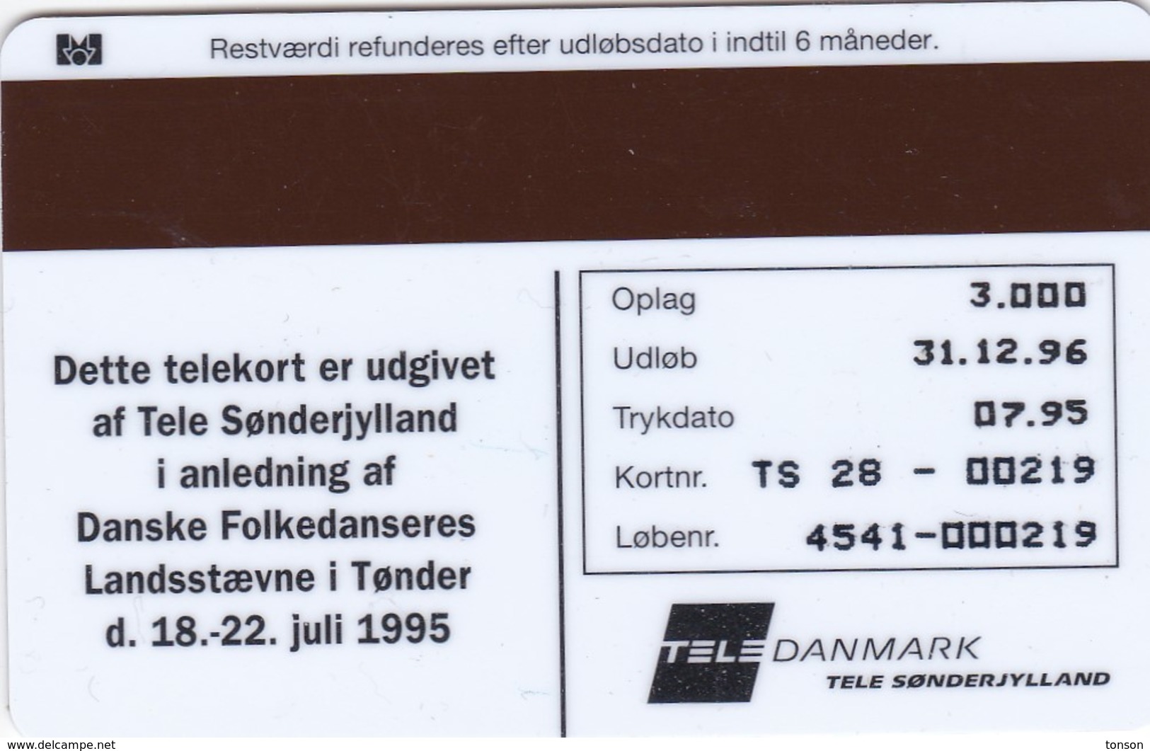 Denmark, TS 028, Toender Folk Danceill, Mint 30 Kr, Only 3.000 Issued. - Denmark