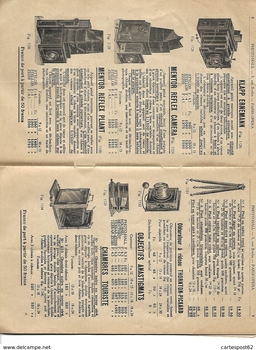 Catalogue Anciens Appareils Photos, Kodak, La Cocarette, Ansco, Et Matériel, Lanterne, Agrandisseur, Année 1921 - Matériel Et Accessoires