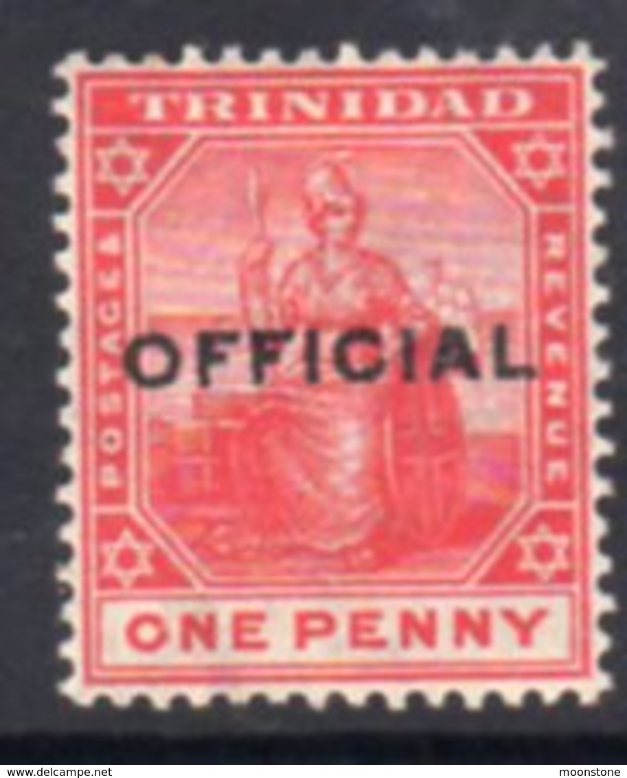 Trinidad 1909 1d Rose-red OFFICIAL Overprint, Hinged Mint, SG O9 - Trinidad & Tobago (...-1961)