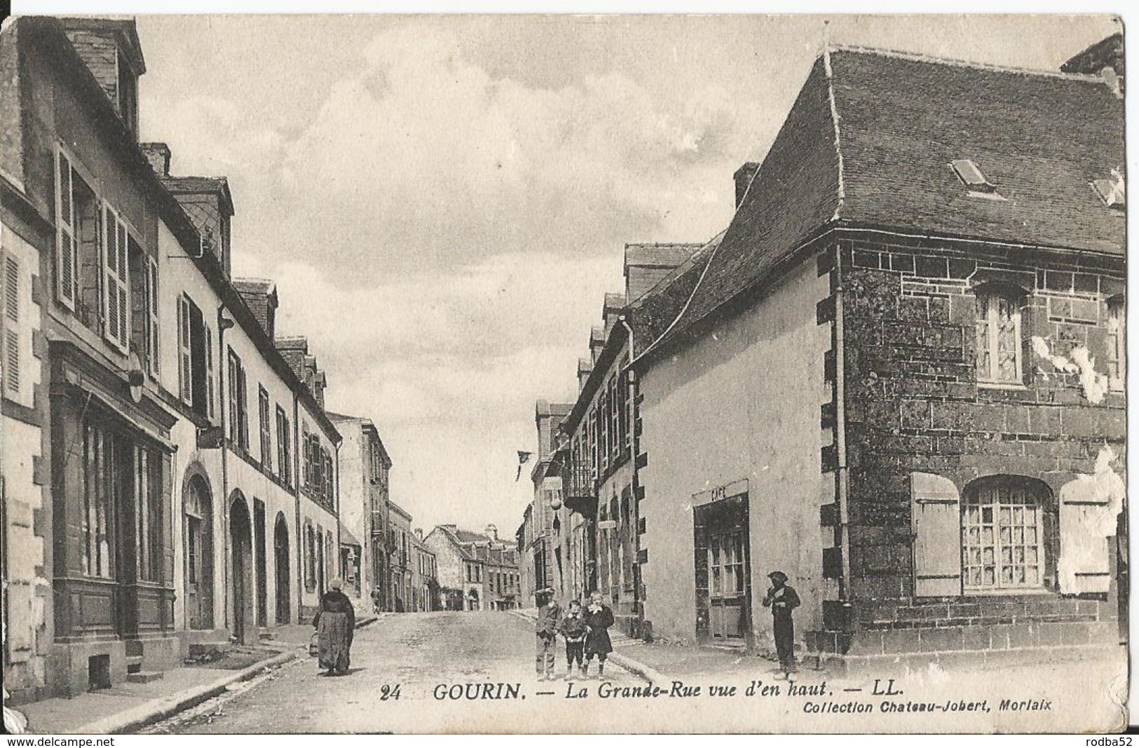 CPA - Gourin - 56 - Grande Rue Vue D'en Haut - Gourin