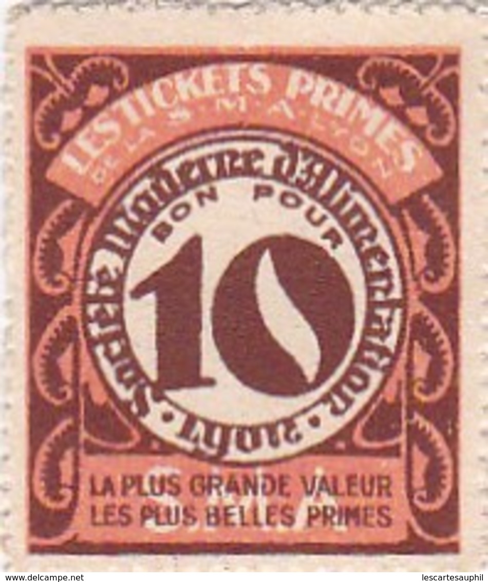 lot  8 Monnaie de nécessité "Les Tickets Primes Société  Moderne Alimentaire - Bon pour 3 - 10 et 1