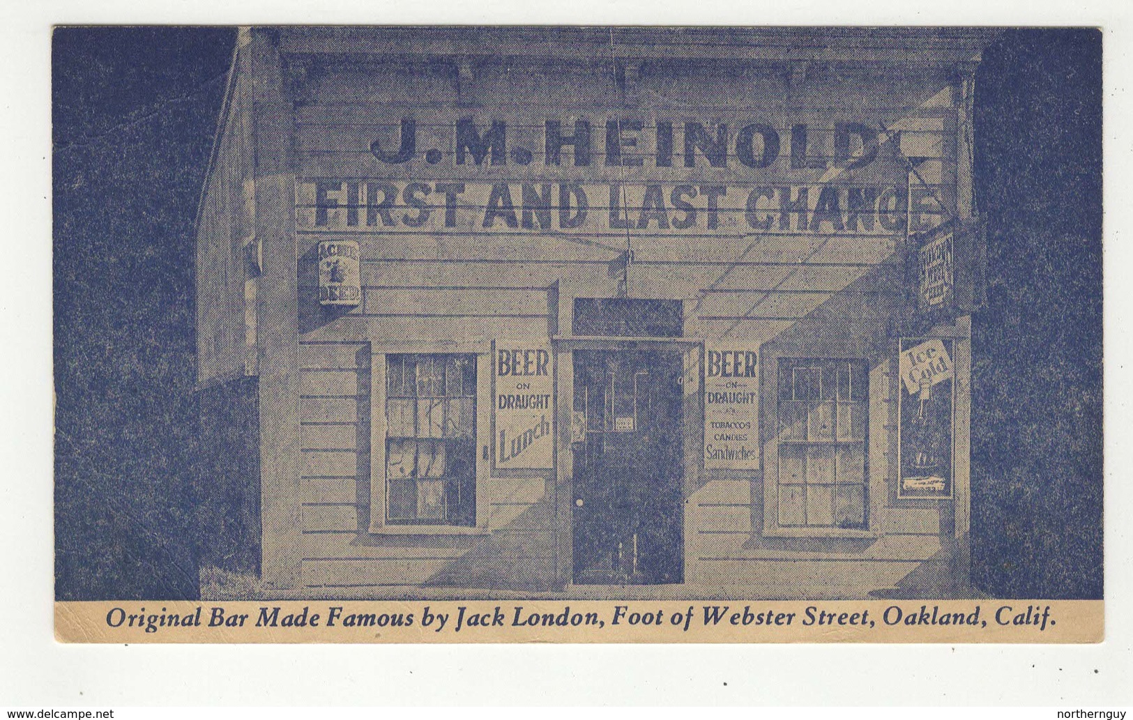 OAKLAND, California, USA, Historic Heinhold Bar, Webster Street, Pre-1920 Advertising Postcard - Oakland