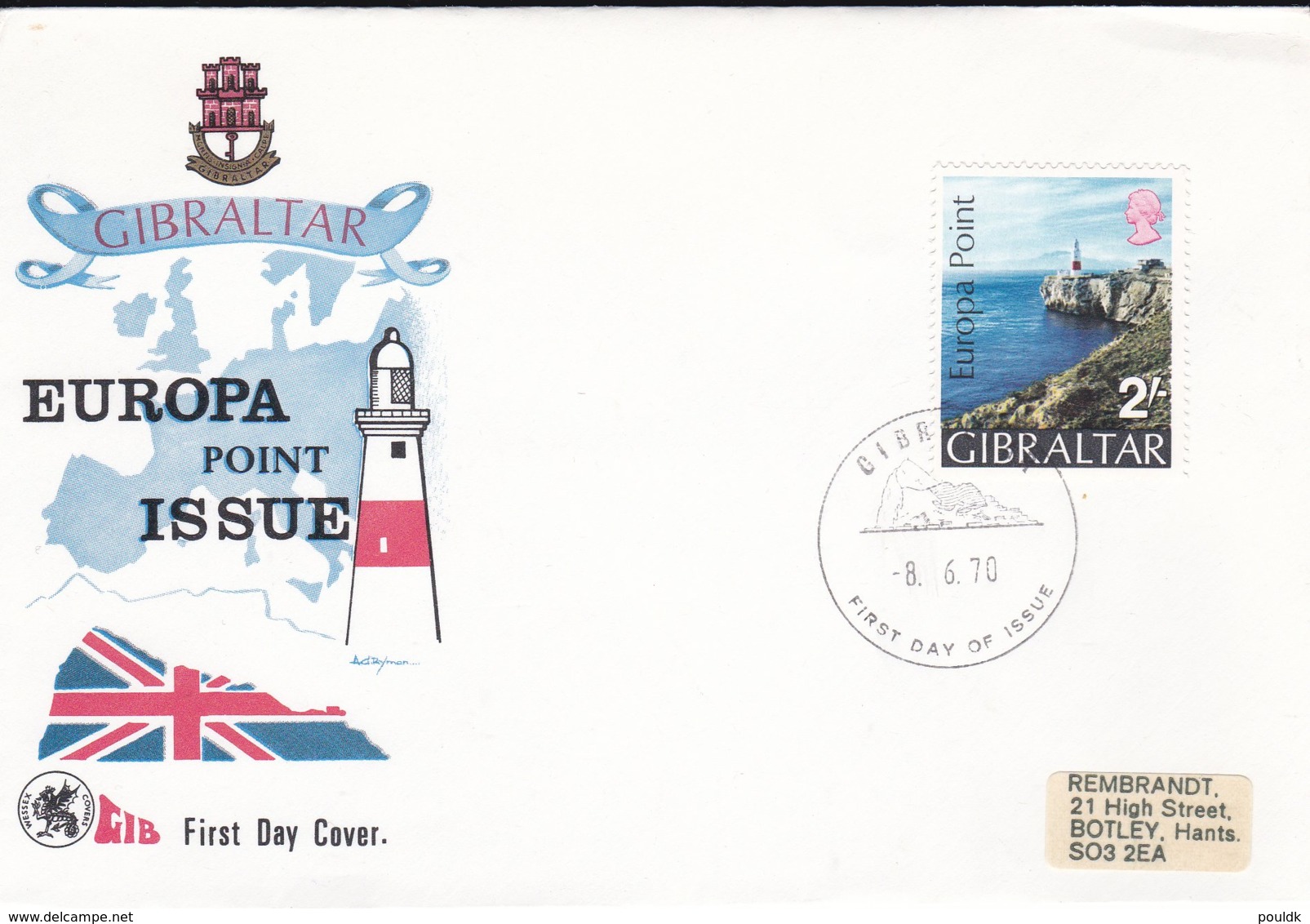 Gibraltar FDC 1970 Europa Point Issue  (0033) - Gibraltar