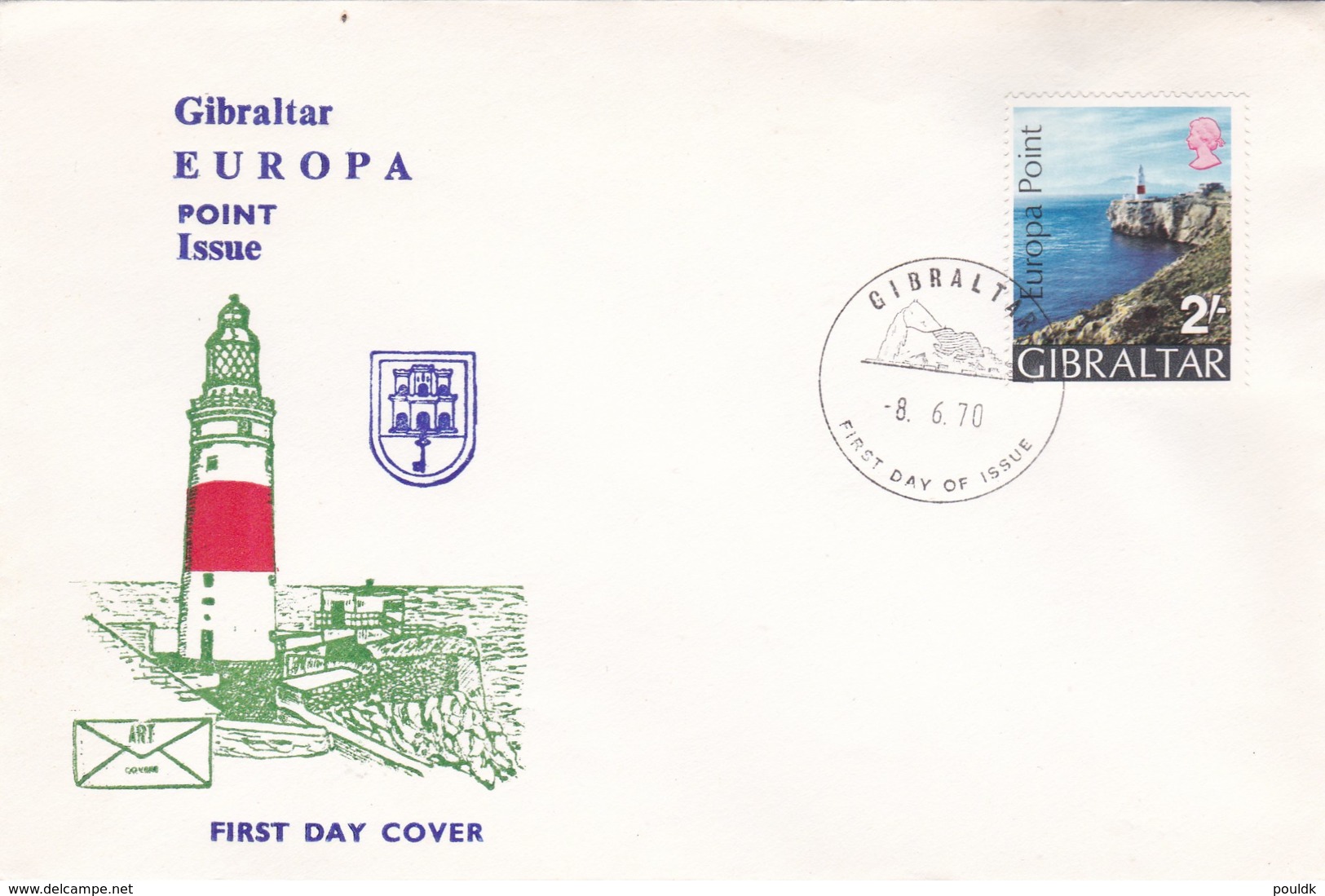 Gibraltar FDC 1970 Europa Point Issue  (0033) - Gibraltar