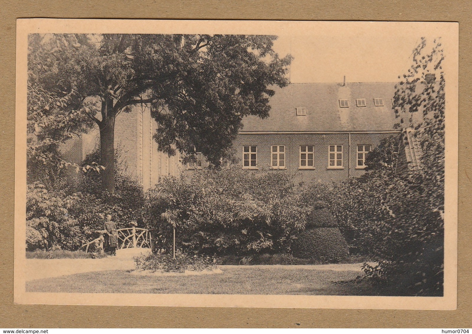 Oosterlo Oosterloo Pensionnat Val Ste-Marie Kostschool Mariadal Vue Sur Le Pont - Zicht Op De Brug - Geel