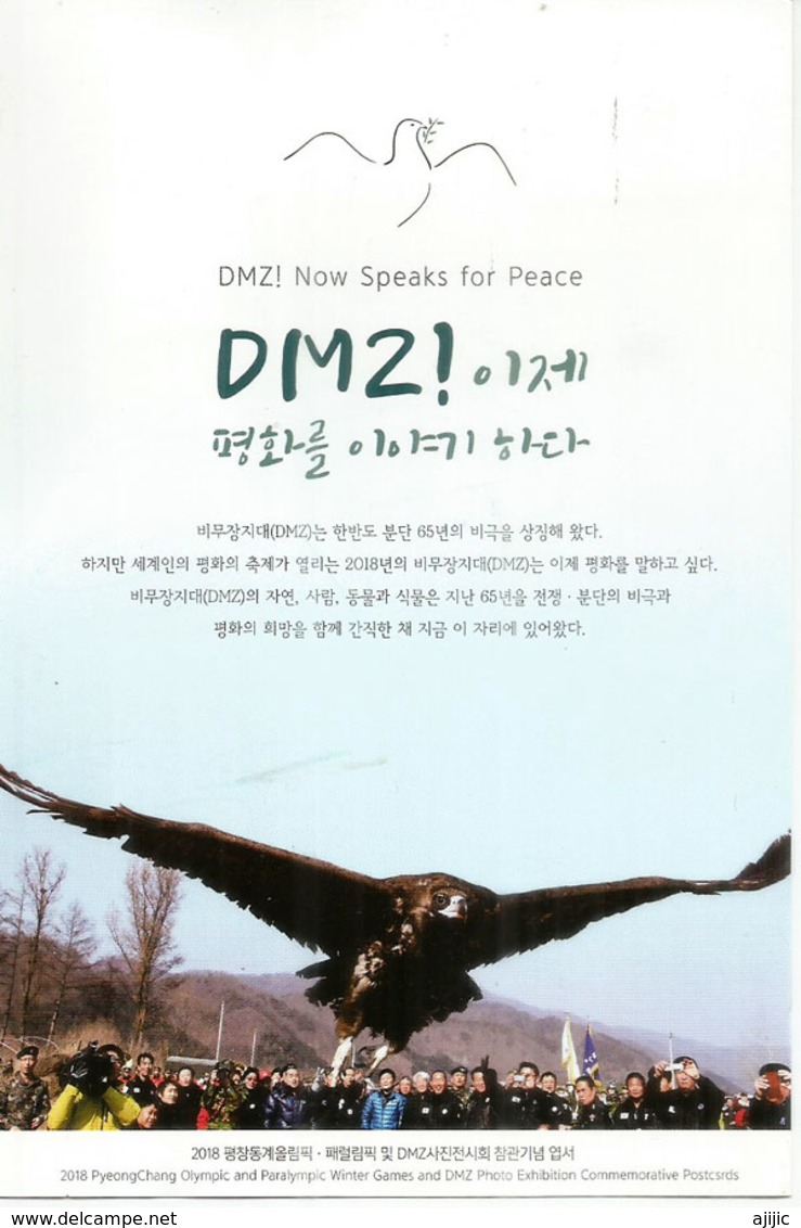 Eagle. Visiting The DMZ . (Zone Démilitarisée Entre Les 2 Corées), Carte Postale DMZ Envoyée Au Japon - Birds