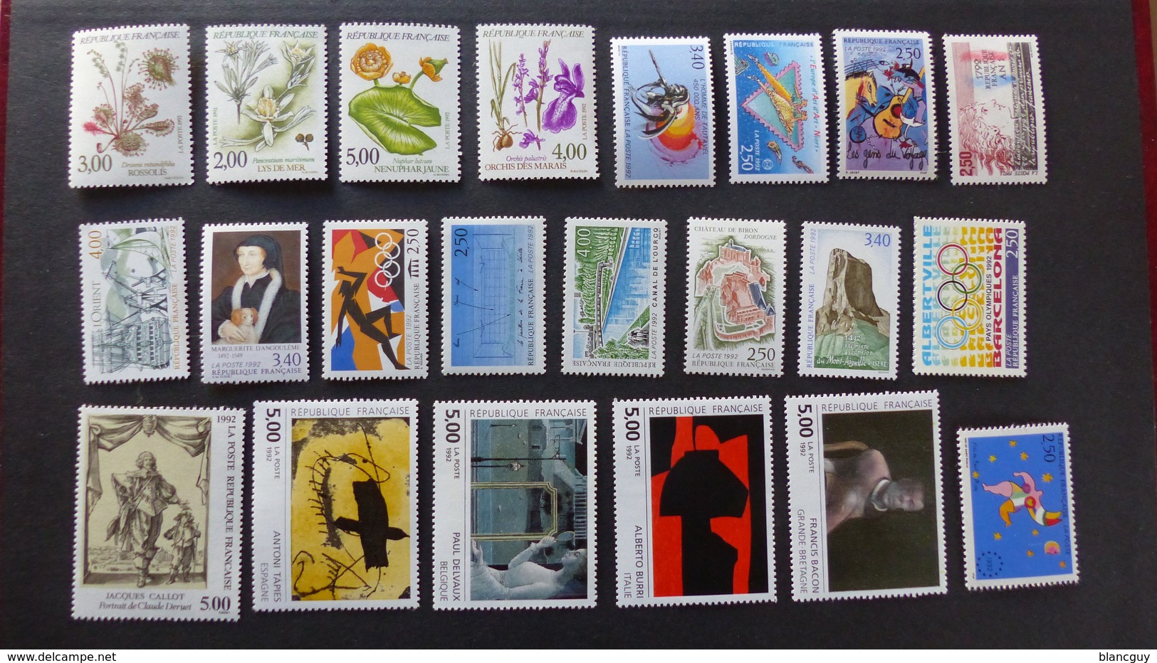 FRANCE - Année 1992 - 35 Timbres ** Neufs Sans Charnière Différents - Vrac (max 999 Timbres)