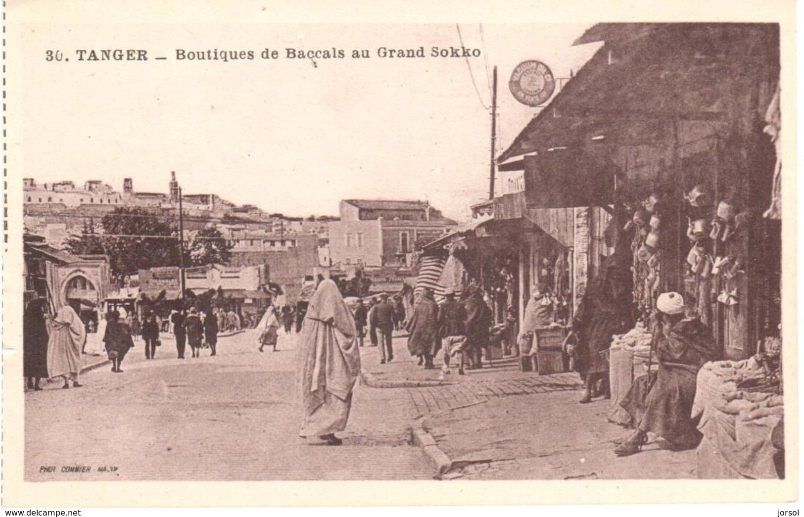 POSTAL   TANGER  -MARRUECOS  - BOUTIQUES DE BACCALS AU GRAND SOKKO - Tanger