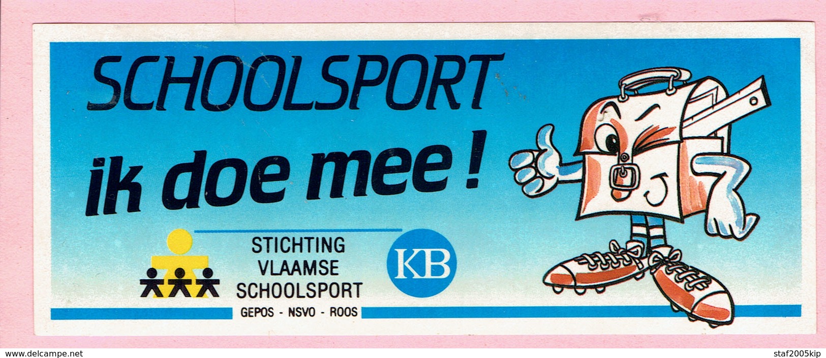 Sticker - SCHOOLSPORT Ik Doe Mee! - Stichting Vlaamse Schoolsport - KB - Autocollants