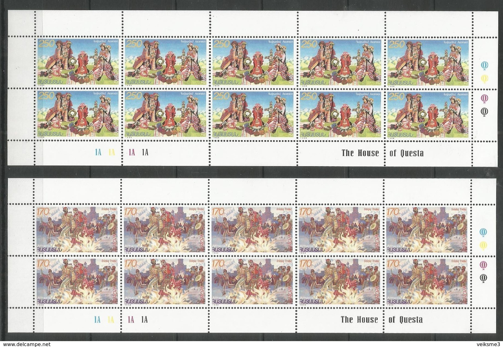 10x ARMENIA - MNH - Europa-CEPT - Art - 1998 - 1998