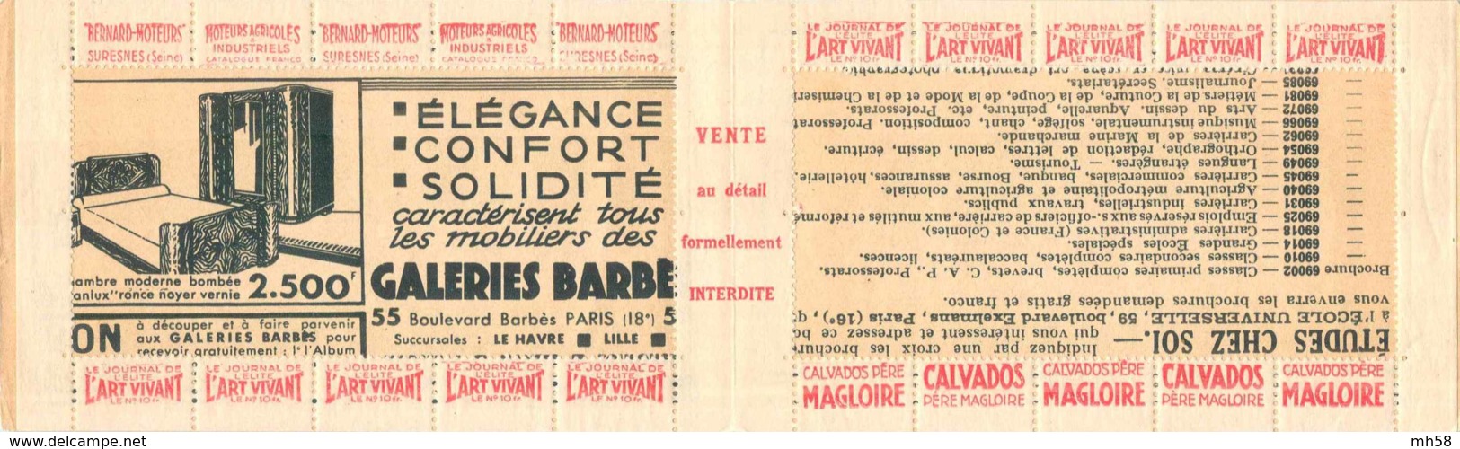 FRANCE - Carnet Série 326 Couverture Vide Bernard Moteurs Conord - 50c Paix Rouge IIA - YT 283 C… - Autres & Non Classés