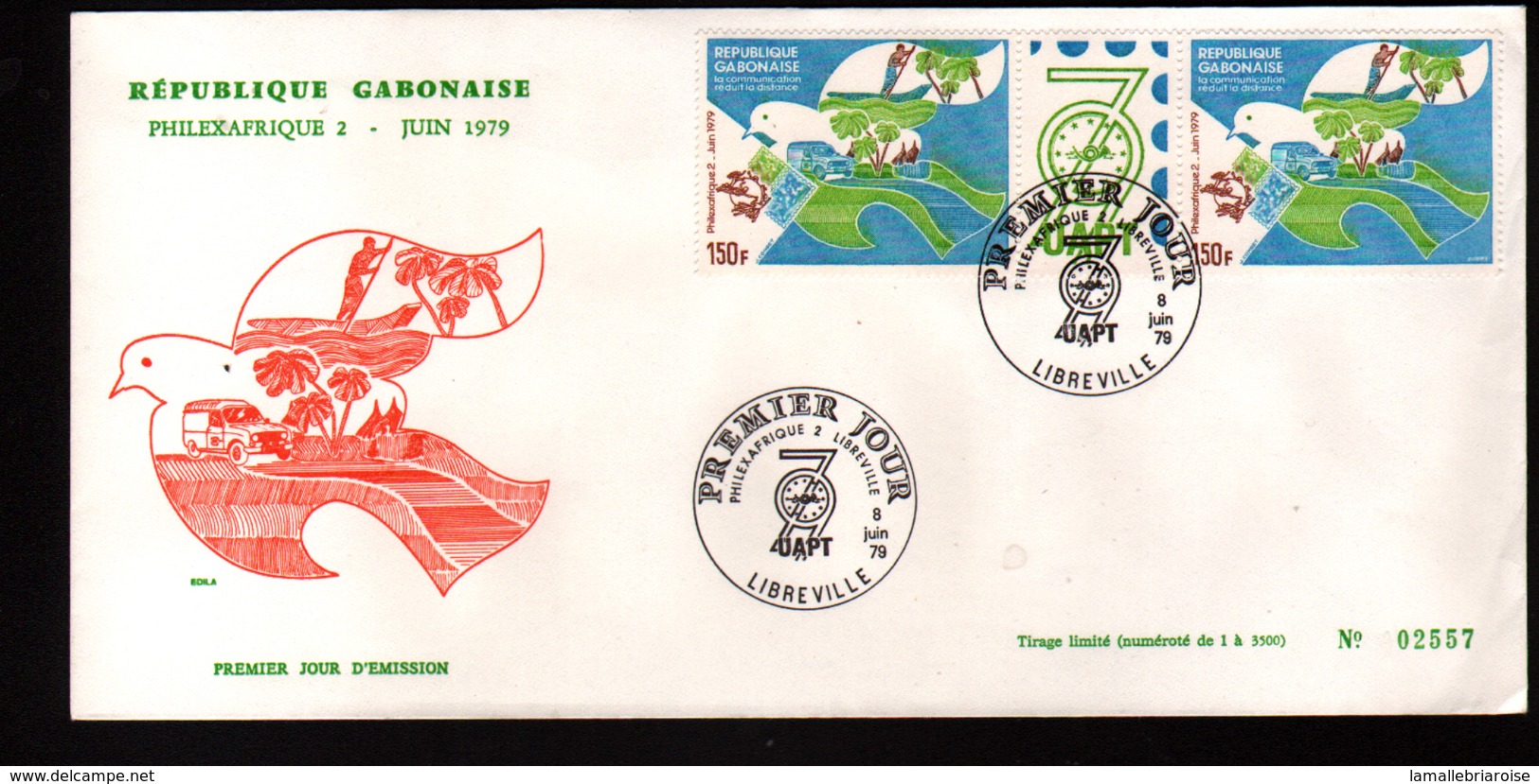 Gabon,1979, PHILEXAFRIQUE II,. INTERNATIONAL PHILATELIC EXHIBITION - Gabon (1960-...)