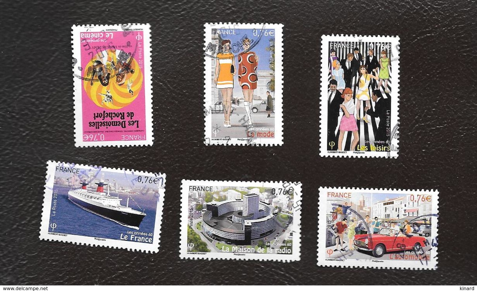 TIMBRES .. OBLITERATION RONDE...annee 2015... ANNEE  60.... N°4960/4965...BE. SCAN - Oblitérés