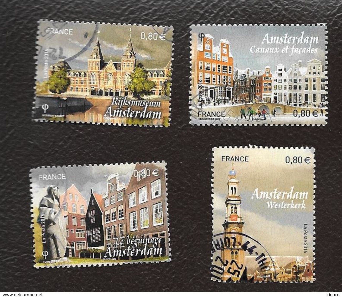 TIMBRES  .OBLITERATION RONDE...ANNEE 2016...  CAPITALES EUROPEENNE. AMSTERDAM N°5090/5093..BE SCAN - Oblitérés