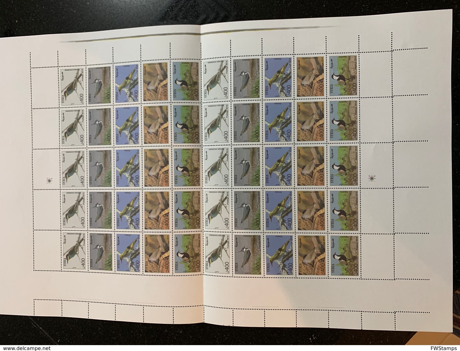 Syria 2018 Stamp Sheet Birds - Syria