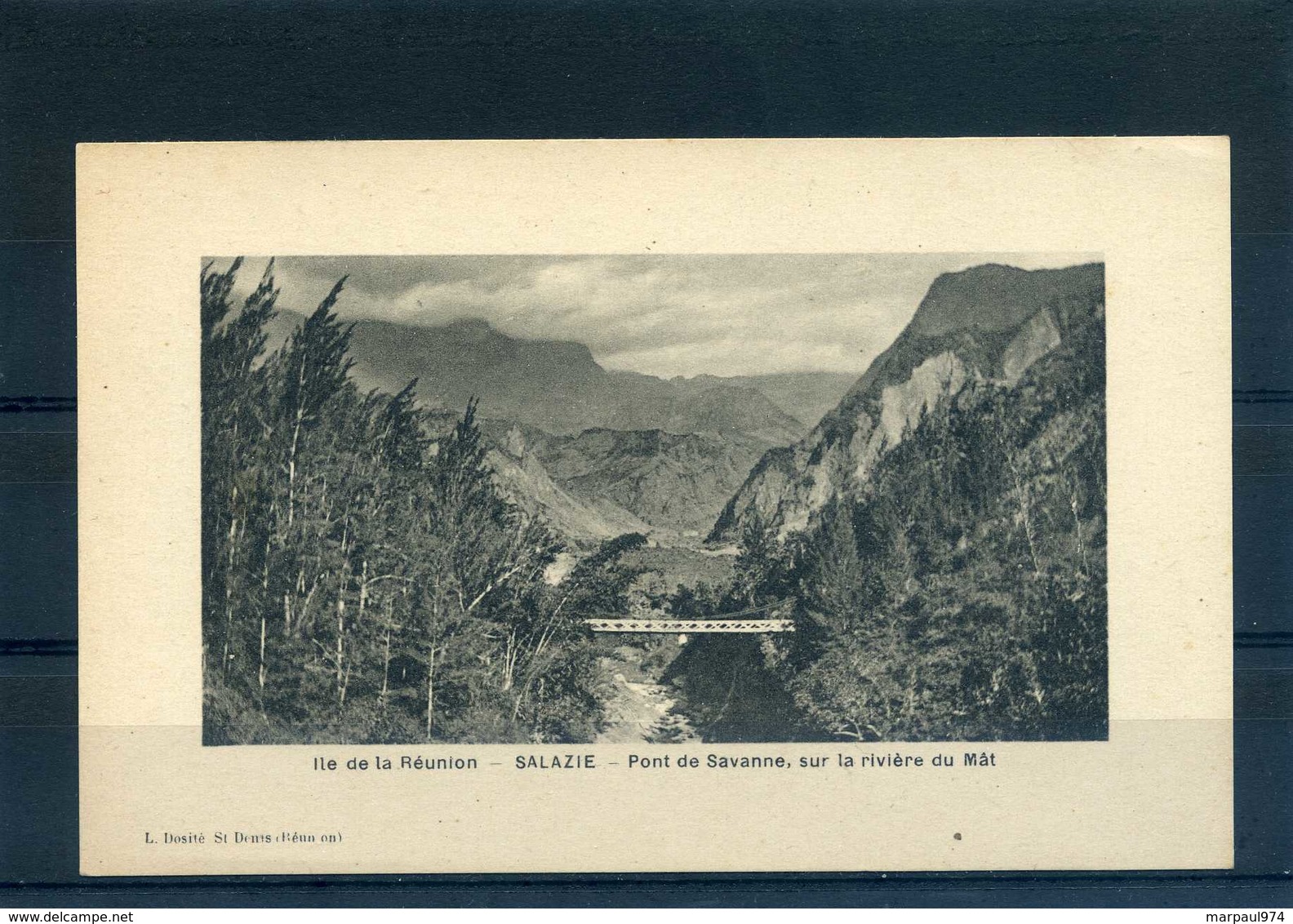 REUNION : Ile De La Réunion - SALAZIE - Pont De Savanne, Sur La Rivière Du Mât (cpa 28) - Réunion