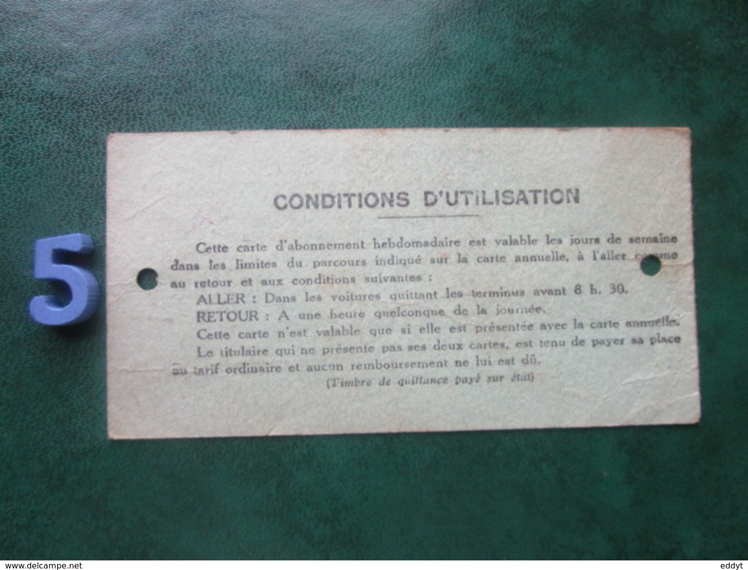 TICKETS Collection 3 CARTES D'ABONNEMENT HEBDOMADAIRE De TRANSPORT Aller Et Retour: - Europe