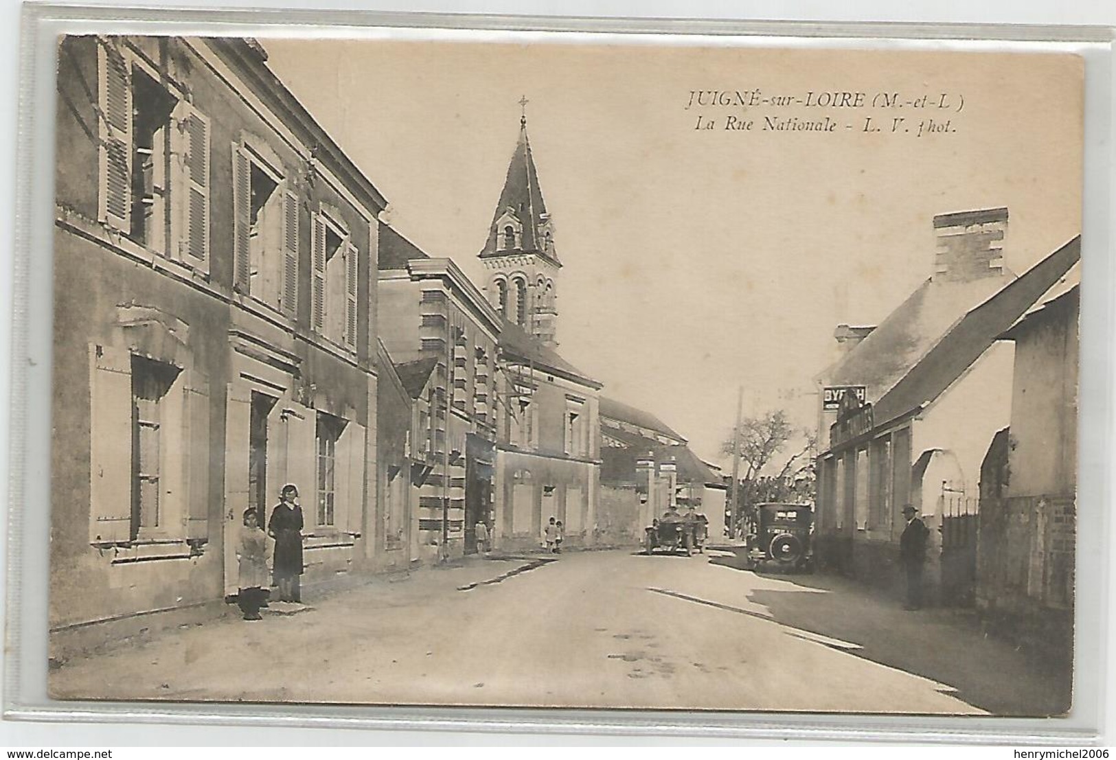 49 Maine Et Loire - Juigné Sur Loire La Rue Nationale Animée écrit La Boulangerie Avec La Boulangère Ed Chrétien Angers - Other & Unclassified