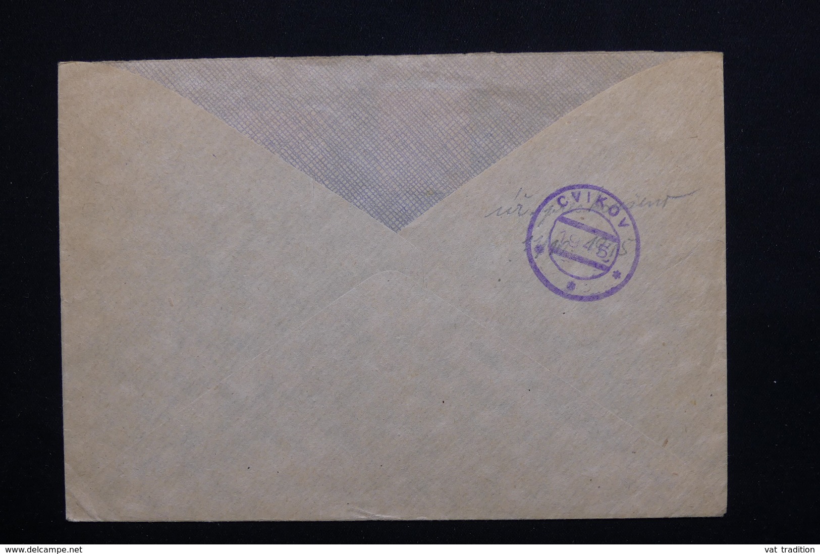 TCHÉCOSLOVAQUIE - Enveloppe Par Avion De Cvikov Pour La France En 1945  -  L 21013 - Lettres & Documents