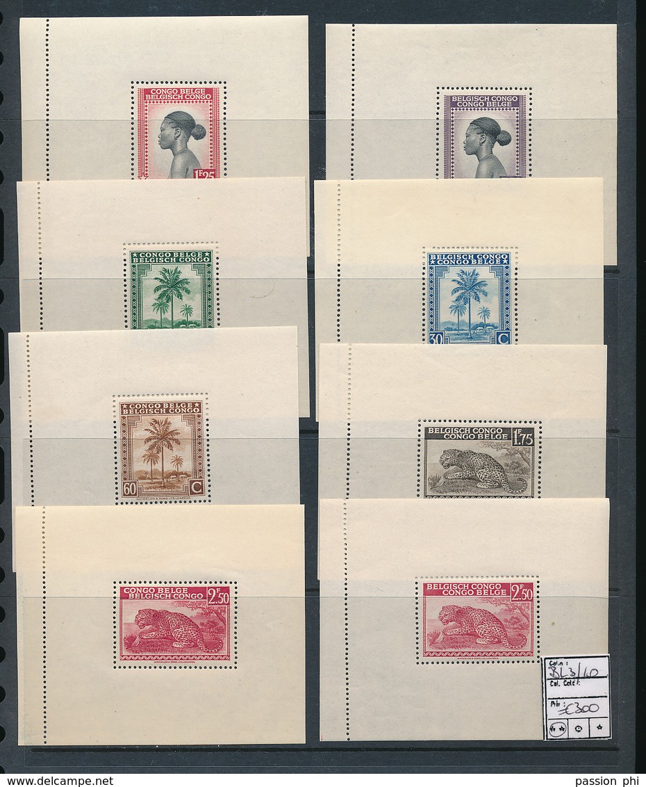 BELGIAN CONGO COB BL3/10 MNH SANS CHARNIERE - Blocs