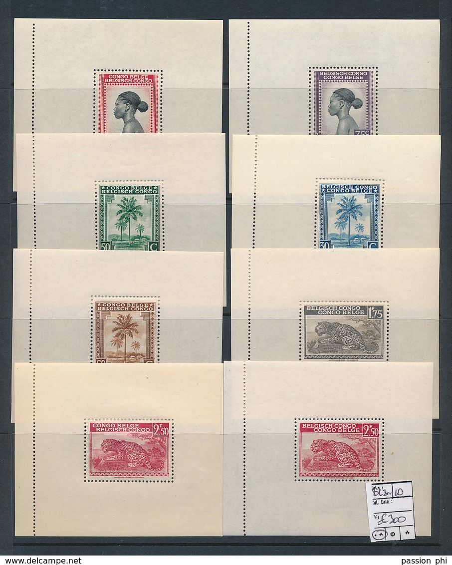 BELGIAN CONGO COB BL3/10 MNH SANS CHARNIERE - Blocks & Sheetlets