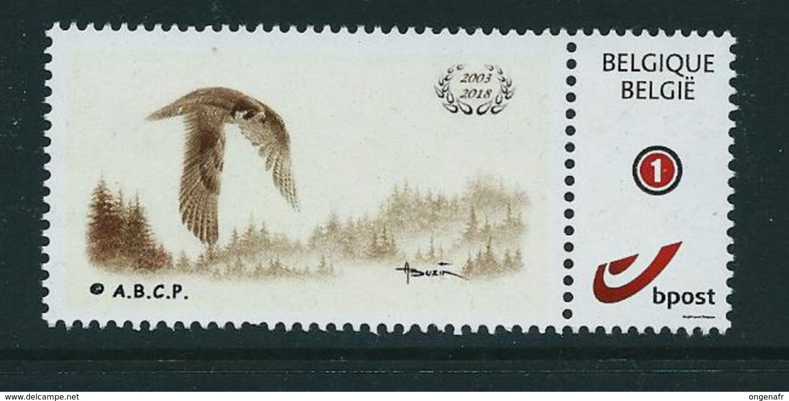 Duostamps Buzin De 2018 Rapace En Vol    (**) - 1985-.. Vögel (Buzin)