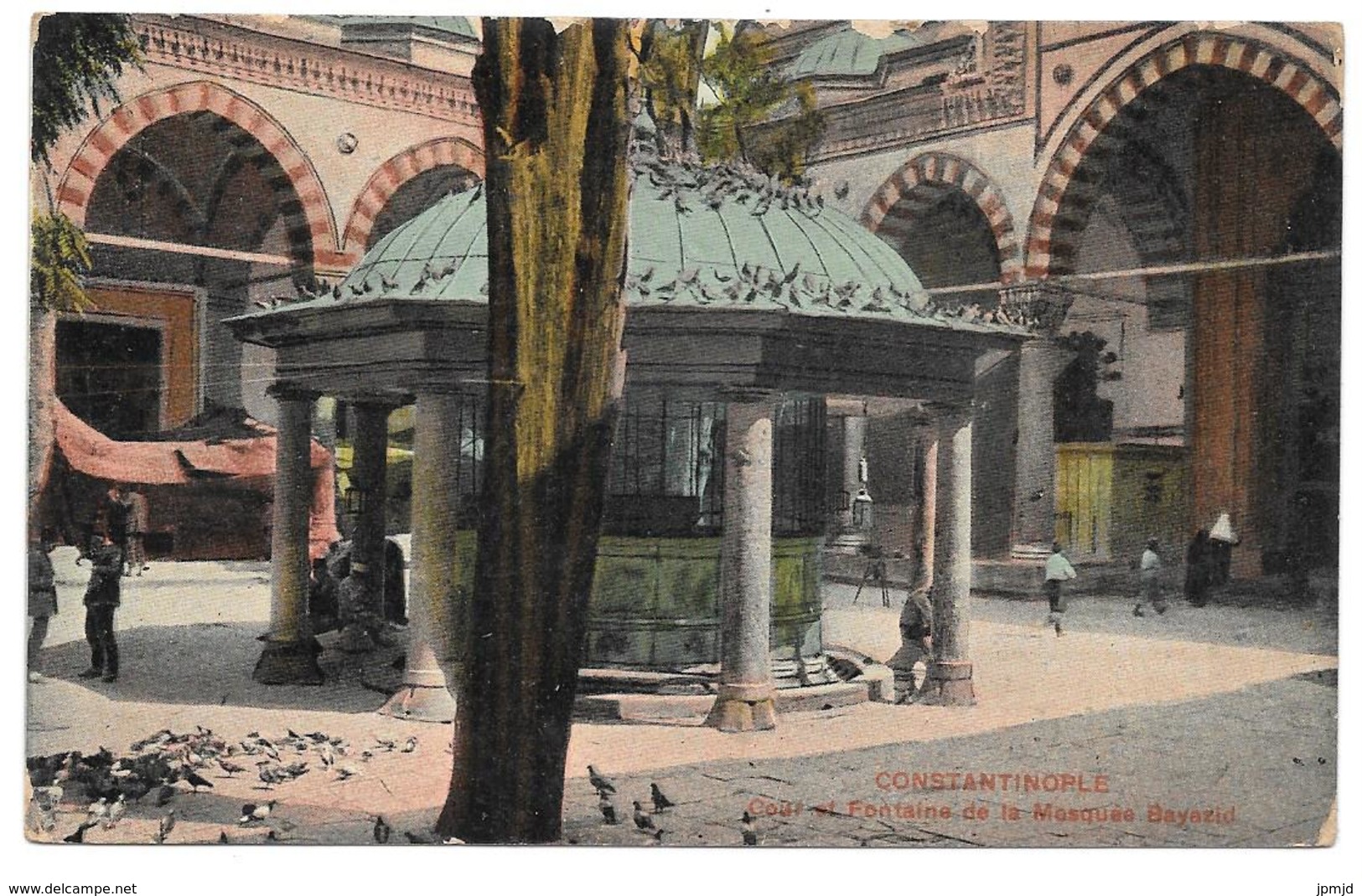 CONSTANTINOPLE - Cour Et Fontaine De La Mosquée Bayazid - N° 8086 - 1919 - Colorisée - Turquie