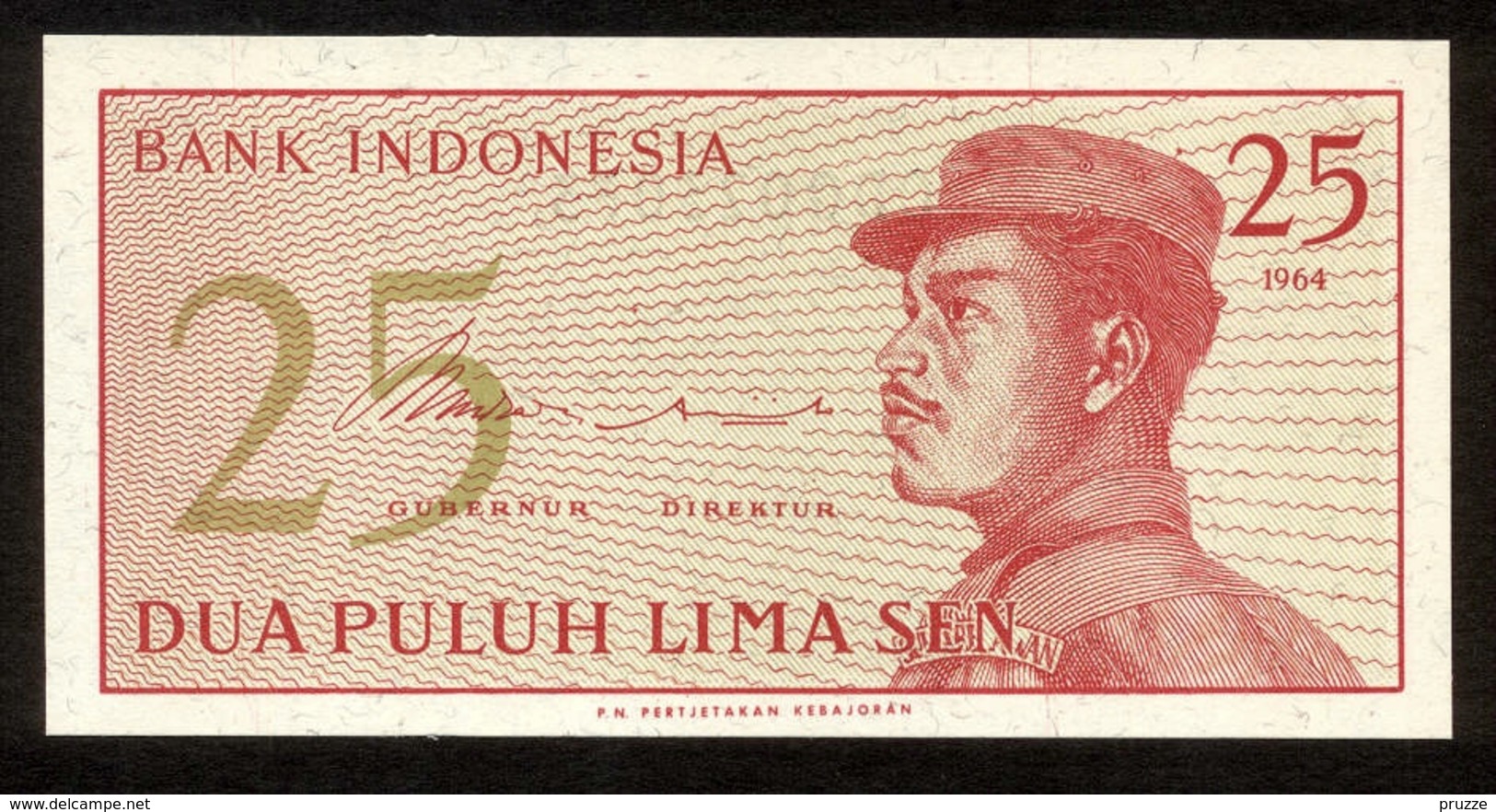 Indonesien 1964, 25 Sen - UNC, Kassenfrisch - Indonesien