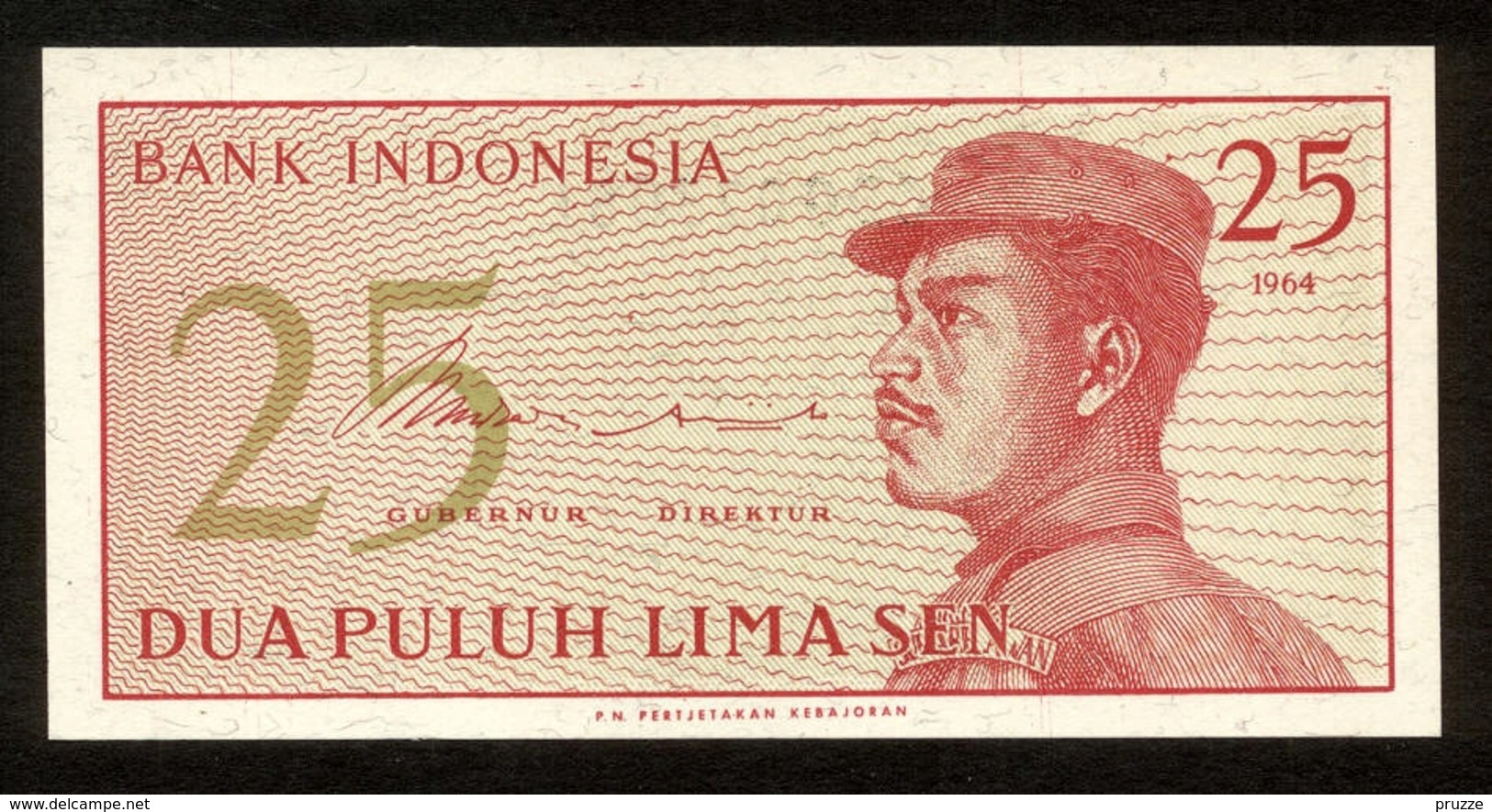 Indonesien 1964, 25 Sen - UNC, Kassenfrisch - Indonesien