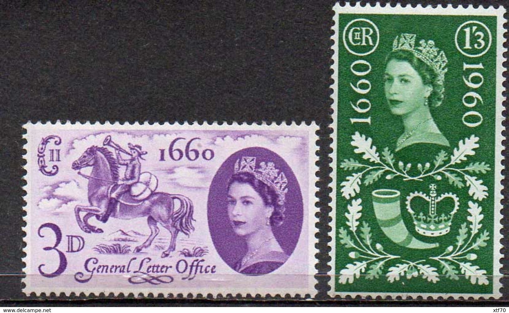 GREAT BRITAIN 1960 Tercentenary Of The General Letter Office - Unused Stamps