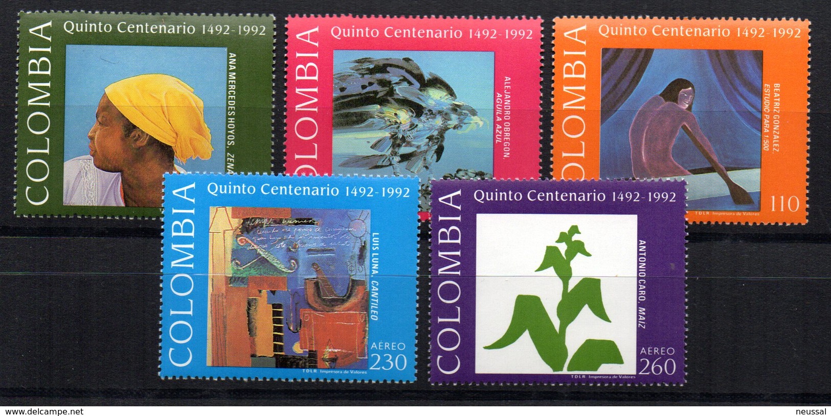 Serie Nº 989/90 + A-854/6  Colombia - Colombia