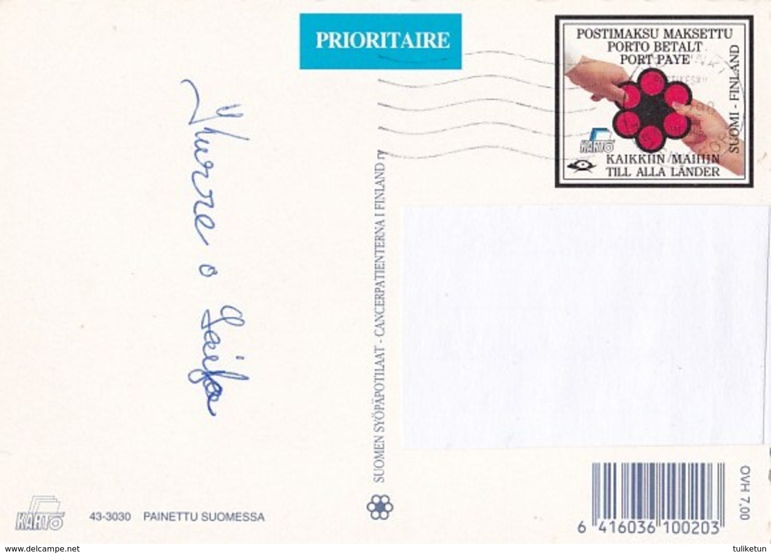 Postal Stationery - Roses - Flowers - Finnish Cancer Patients - Suomi Finland - Postage Paid - Entiers Postaux